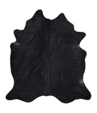 Solid Black Cowhide Rug #A15873R