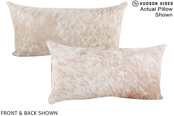Salt and Pepper Brown Cowhide Pillow #A15898