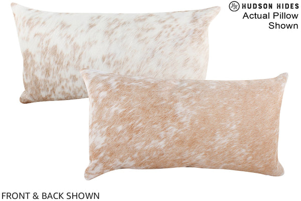 Salt and Pepper Brown Cowhide Pillow #A15900