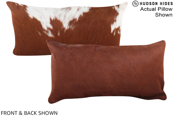 Brown and White Cowhide Pillow #A15903