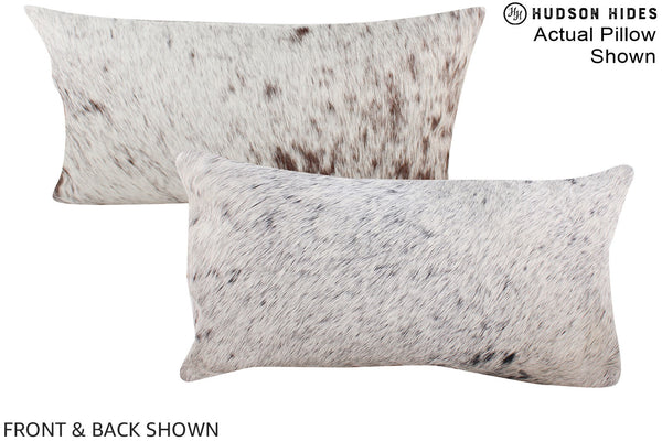 Salt and Pepper Black Cowhide Pillow #A15926
