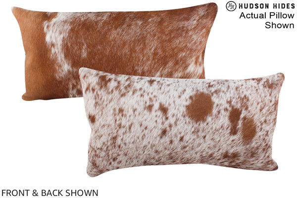 Salt and Pepper Brown Cowhide Pillow #A15940