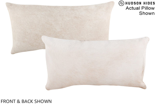 Ivory with Beige Cowhide Pillow #A15948