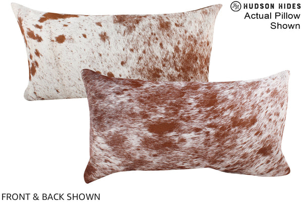 Salt and Pepper Brown Cowhide Pillow #A15950