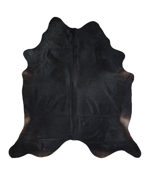 Solid Black Cowhide Rug #A15971R