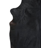 Solid Black Cowhide Rug #A15971R
