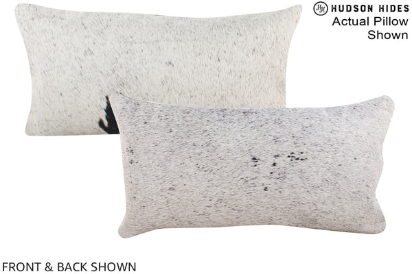 Salt and Pepper Black Cowhide Pillow #A16012