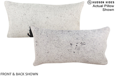 Salt and Pepper Black Cowhide Pillow #A16012