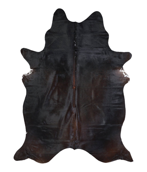 Solid Black Cowhide Rug #A16026R
