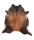 Brown with Red Cowhide Rug #A16030R