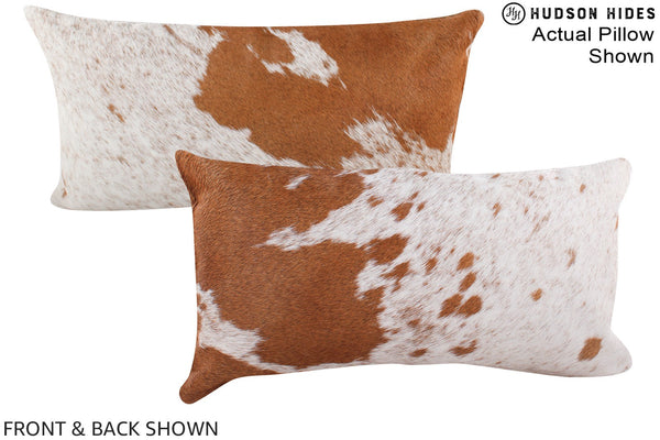 Brown and White Cowhide Pillow #A16060