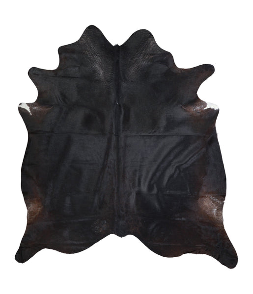 Solid Black Cowhide Rug #A16079R