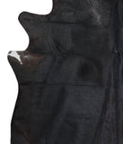 Solid Black Cowhide Rug #A16079R