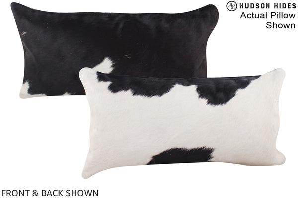 Black and White Cowhide Pillow #A16079