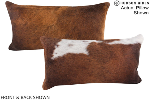 Brown and White Cowhide Pillow #A16082