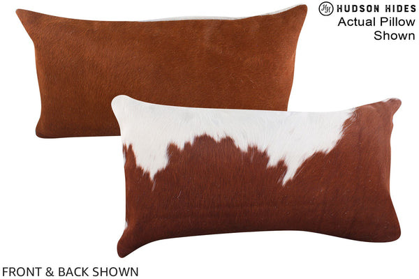 Brown and White Cowhide Pillow #A16107