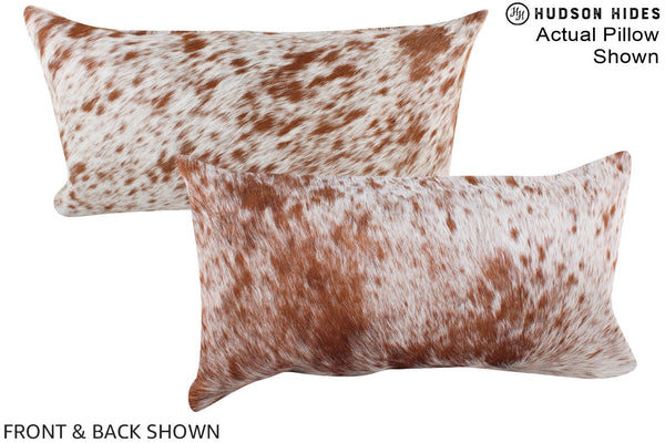 Salt and Pepper Brown Cowhide Pillow #A16147
