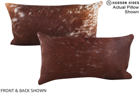 Salt and Pepper Brown Cowhide Pillow #A16150