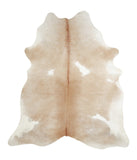 Beige and White Cowhide Rug #A16161R