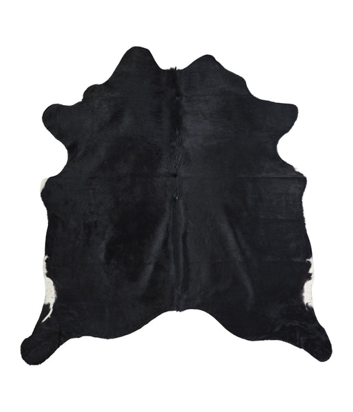 Solid Black Cowhide Rug #A16166R