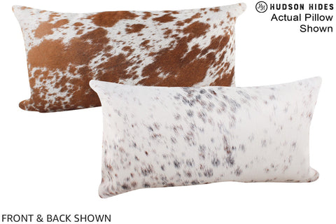 Salt and Pepper Brown Cowhide Pillow #A16168
