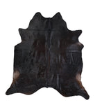Solid Black Cowhide Rug #A16172R