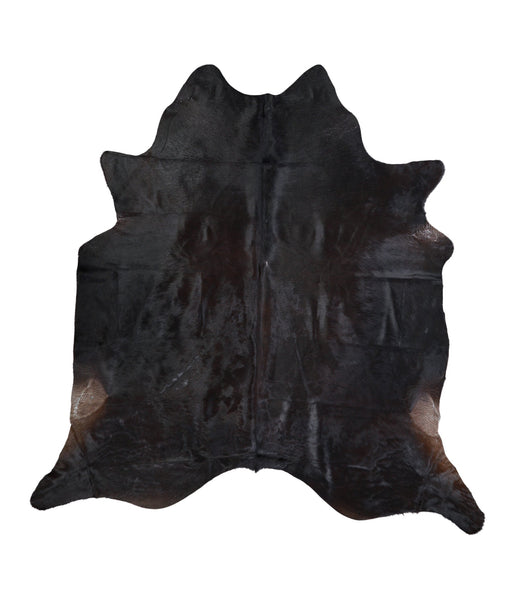 Solid Black Cowhide Rug #A16172R