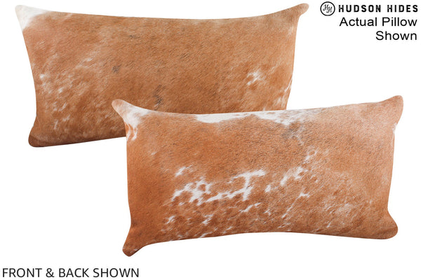Brown and White Cowhide Pillow #A16184