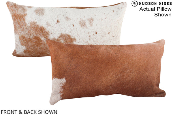 Brown and White Cowhide Pillow #A16187