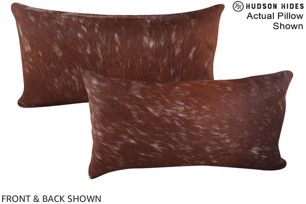 Salt and Pepper Brown Cowhide Pillow #A16188