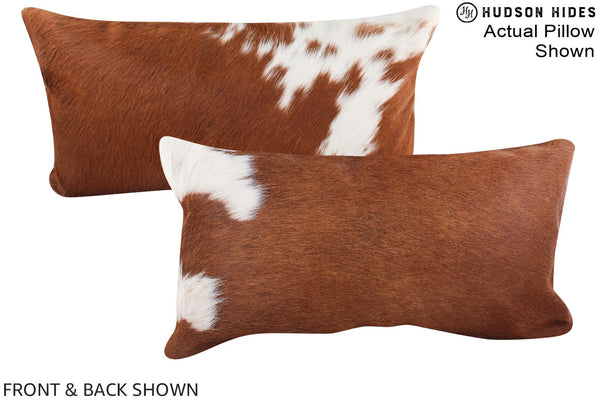 Brown and White Cowhide Pillow #A16209