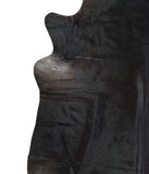 Solid Black Cowhide Rug #A16212R