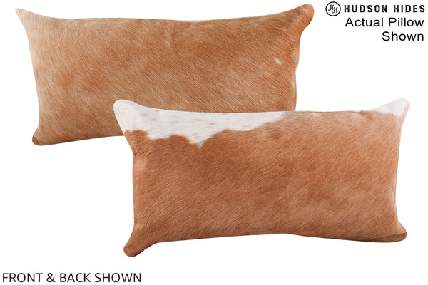 Brown and White Cowhide Pillow #A16254