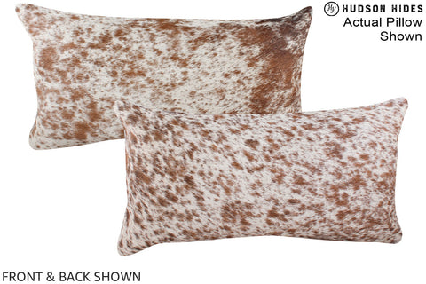 Salt and Pepper Brown Cowhide Pillow #A16270
