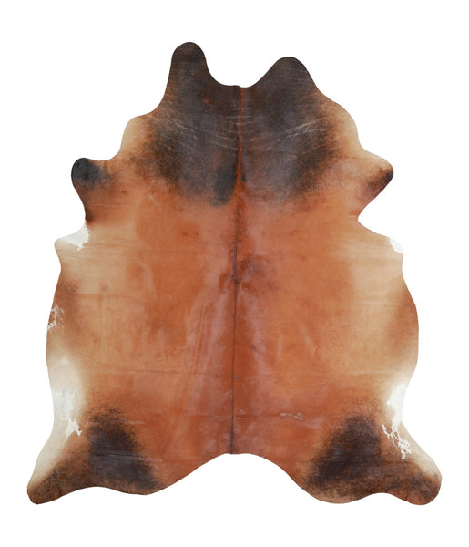 Brown with Red Cowhide Rug #A16371R