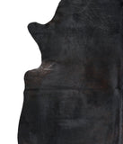Solid Black Cowhide Rug #A16404R