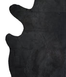 Solid Black Cowhide Rug #A16436