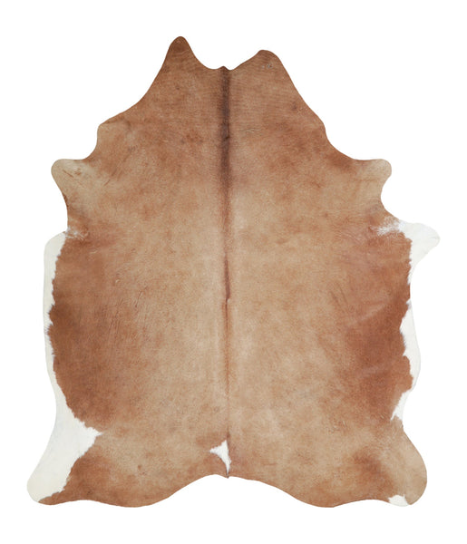 Brown and White Regular Cowhide Rug #A16471
