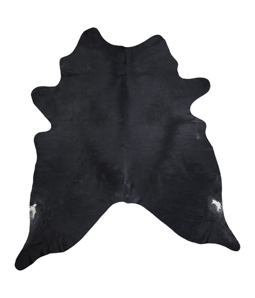 Solid Black Cowhide Rug #A16546