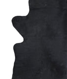 Solid Black Cowhide Rug #A16546