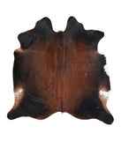 Brown with Red Cowhide Rug #A16562