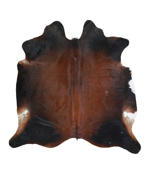 Brown with Red Cowhide Rug #A16562