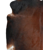 Brown with Red Cowhide Rug #A16562