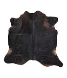 Solid Black Cowhide Rug #A16588