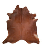 Solid Brown Cowhide Rug #A16598