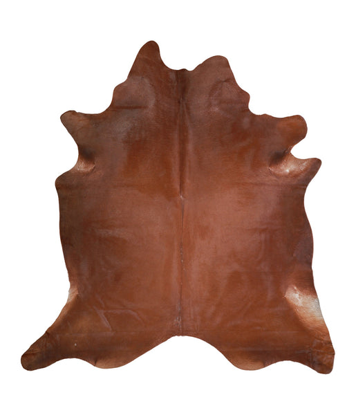 Solid Brown Cowhide Rug #A16598