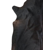 Solid Black Cowhide Rug #A16609