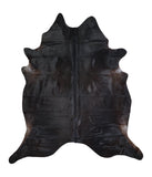 Solid Black Cowhide Rug #A16927