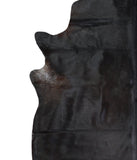 Solid Black Cowhide Rug #A16927