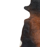 Brown with Red Cowhide Rug #A16936